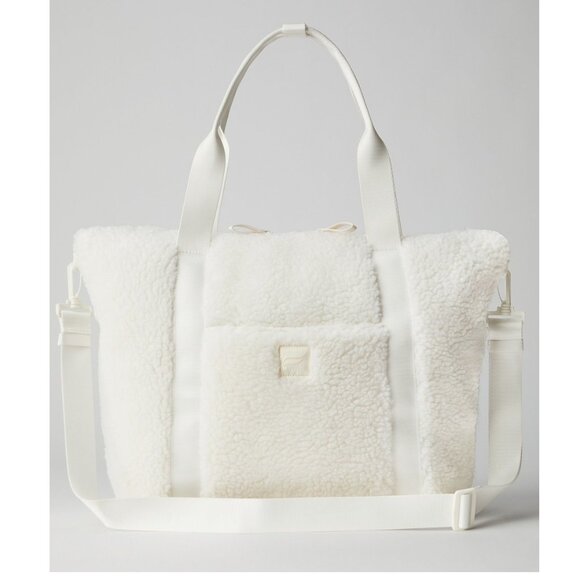 Fabletics Tote Bag "The Teddy Everyday Tote" Plush Cute Fluffy Women's Girls 30L - Picture 2 of 13